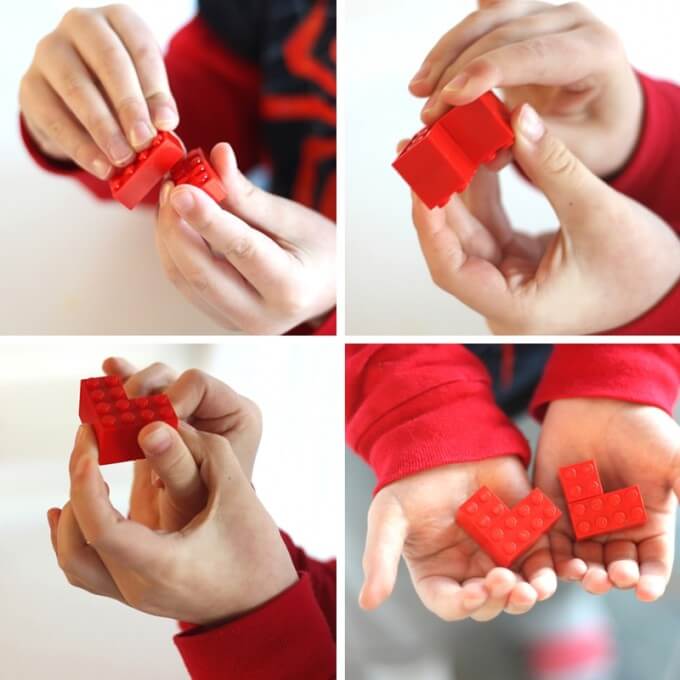 Building mini LEGO hearts