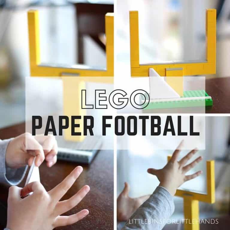 Paper Football Game with LEGO Goal Posts