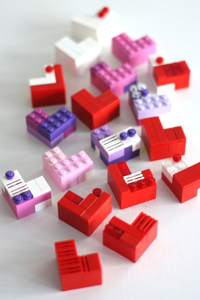 LEGO hearts for Valentines Day