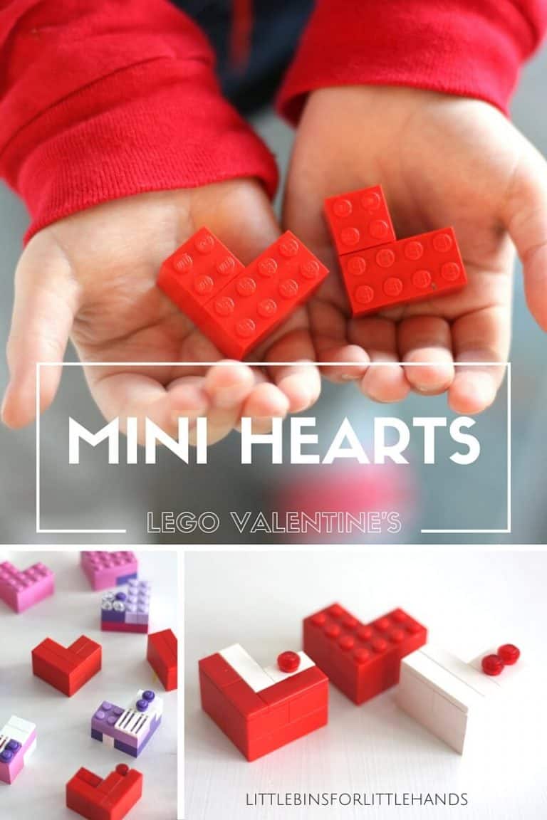 Mini LEGO Hearts for Valentine’s Day