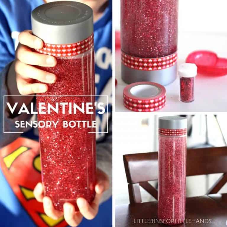 Easy Valentine Glitter Glue Sensory Bottle