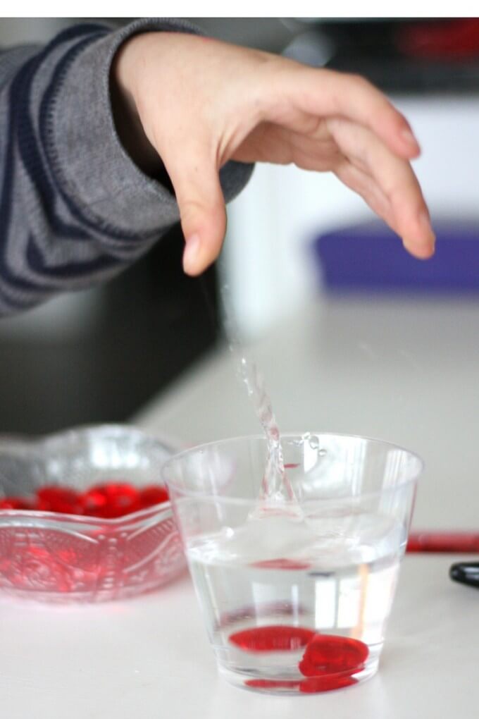 Valentines Water Displacement Science Experiment
