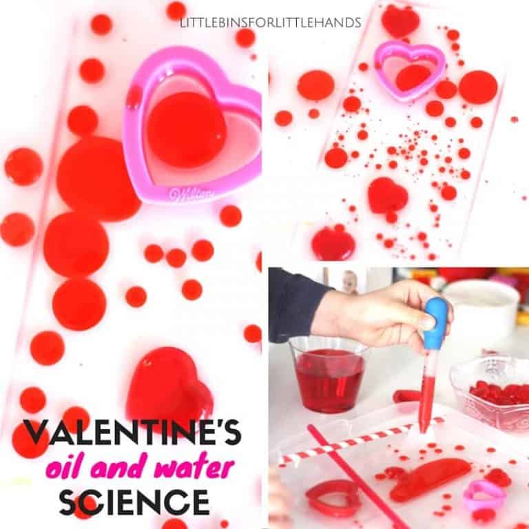 Valentine Oil and Water Density Experiment