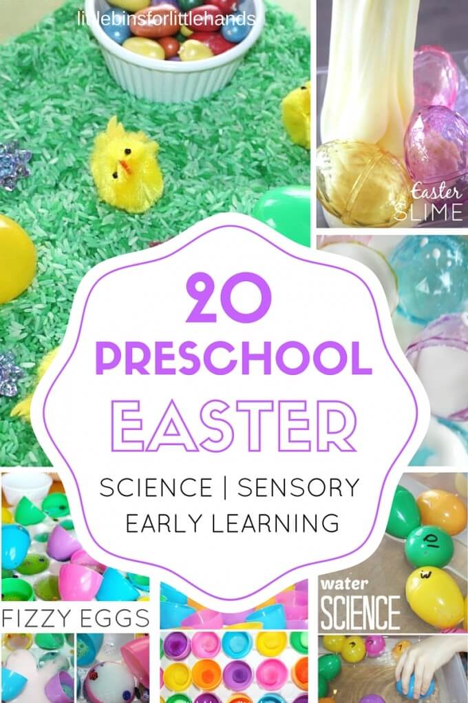 Preschool Eater activities for science, sensory, math, fine motor kids