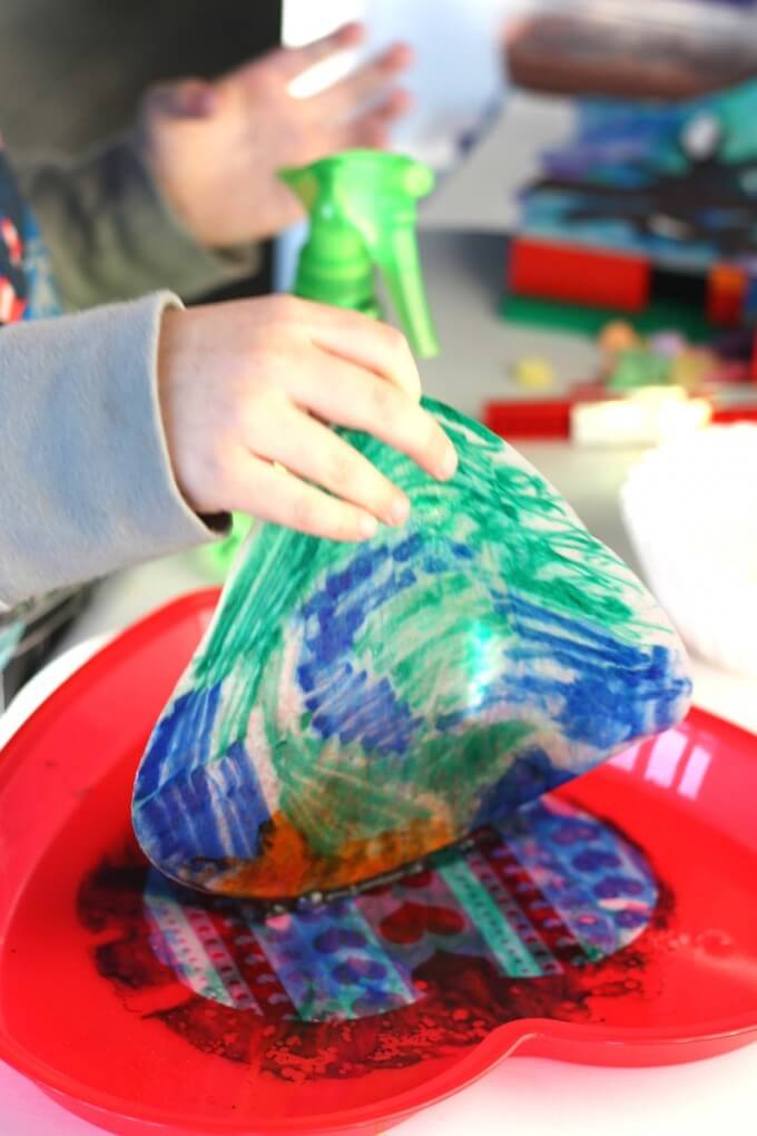 Tie Dyed coffee filter art activity