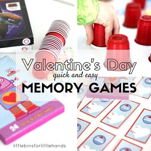 Valentines Day Memory Games Quick and Easy Valentines Activity