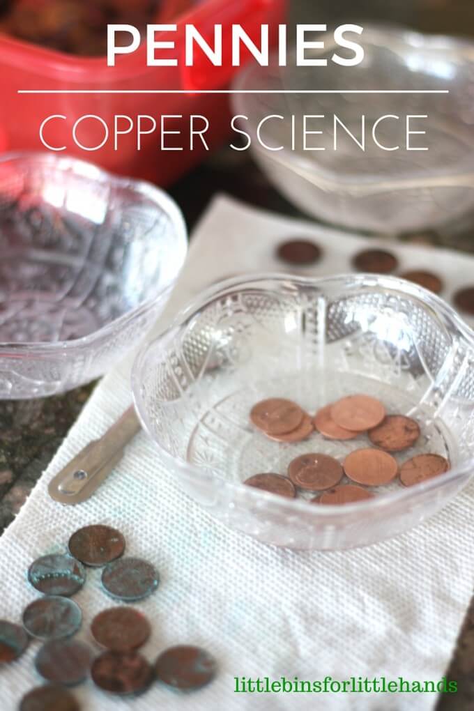 Green Pennies, polishing pennies, and copper science for kids