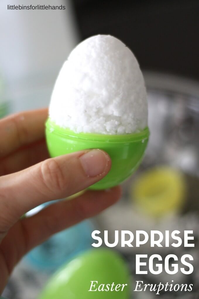 Fun and easy surprise eggs for kids science and Easter activity