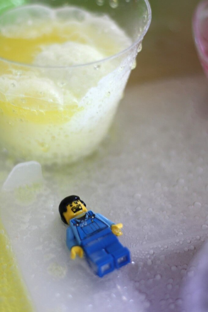 Erupting Surprise Eggs with LEGO minifigure