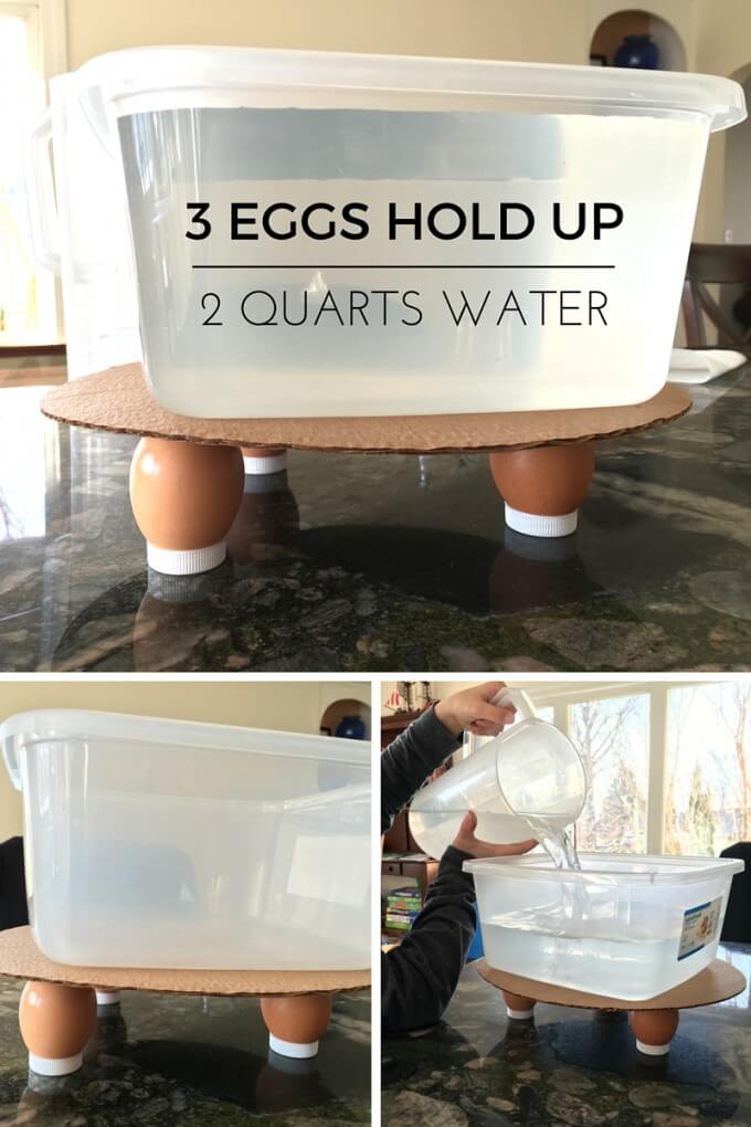 Eggshell strength experiment Easter STEM