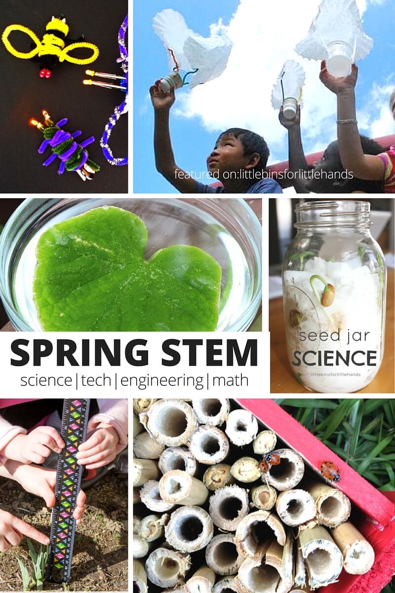 It's time to explore Spring STEM activities for kids! We have just passed daylight savings and the hint of warmer weather is approaching! Spring is an excellent time of year to explore plants, weather, light, bugs, and more! It's also a great time to think about take STEM outside. We have plenty of  Science, technology, engineering, and math ideas perfect for Spring learning to share with you.