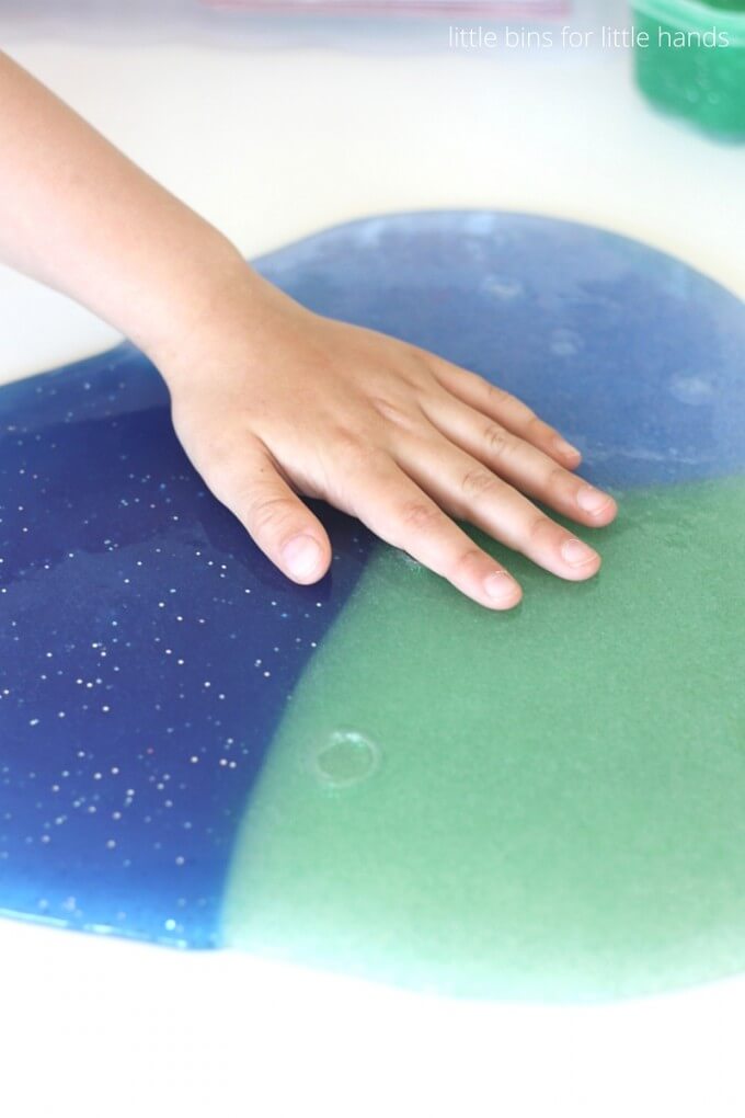 Make ocean slime for sensory play and science experiments