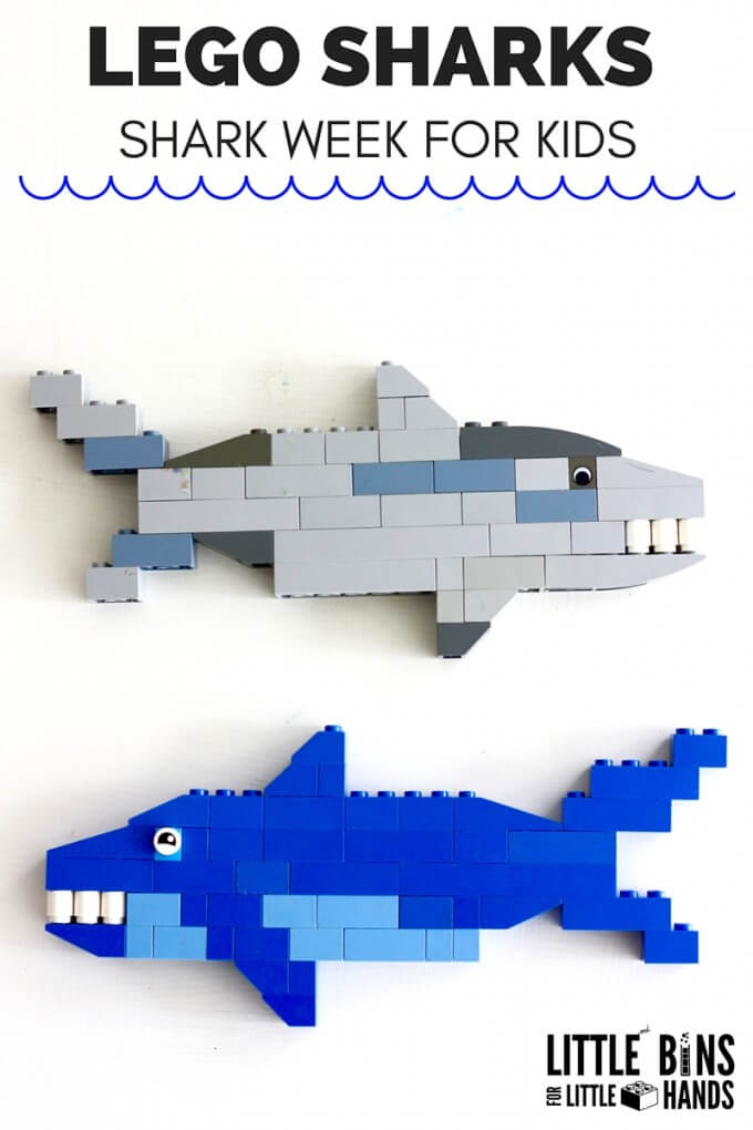 LEGO Sharks for Kids Shark Week Activities and Shark STEM