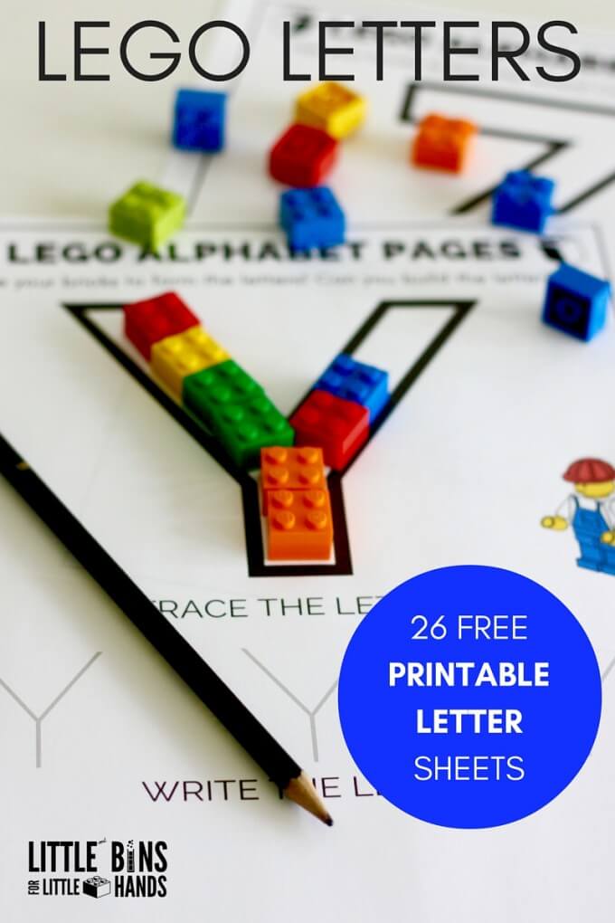LEGO Letter activity printable pages for kids