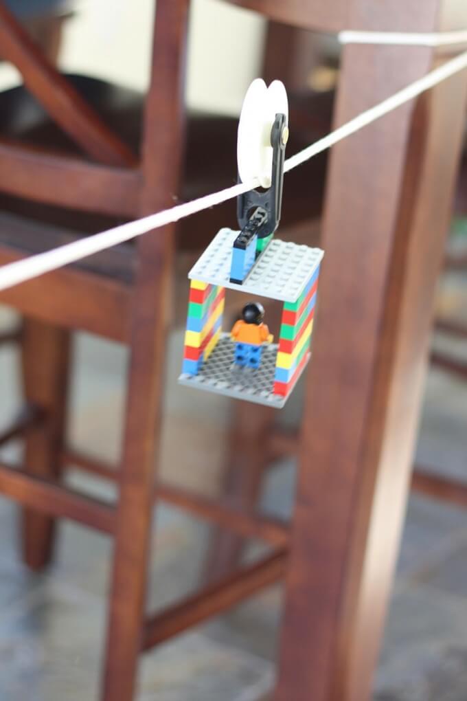 LEGO Zip Line Activity for Kids Science 