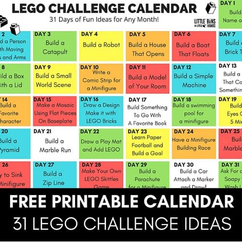 Printable LEGO Challenges For Kids