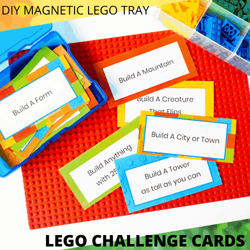 Magnetic LEGO Travel Tray (Free LEGO Challenge Cards)