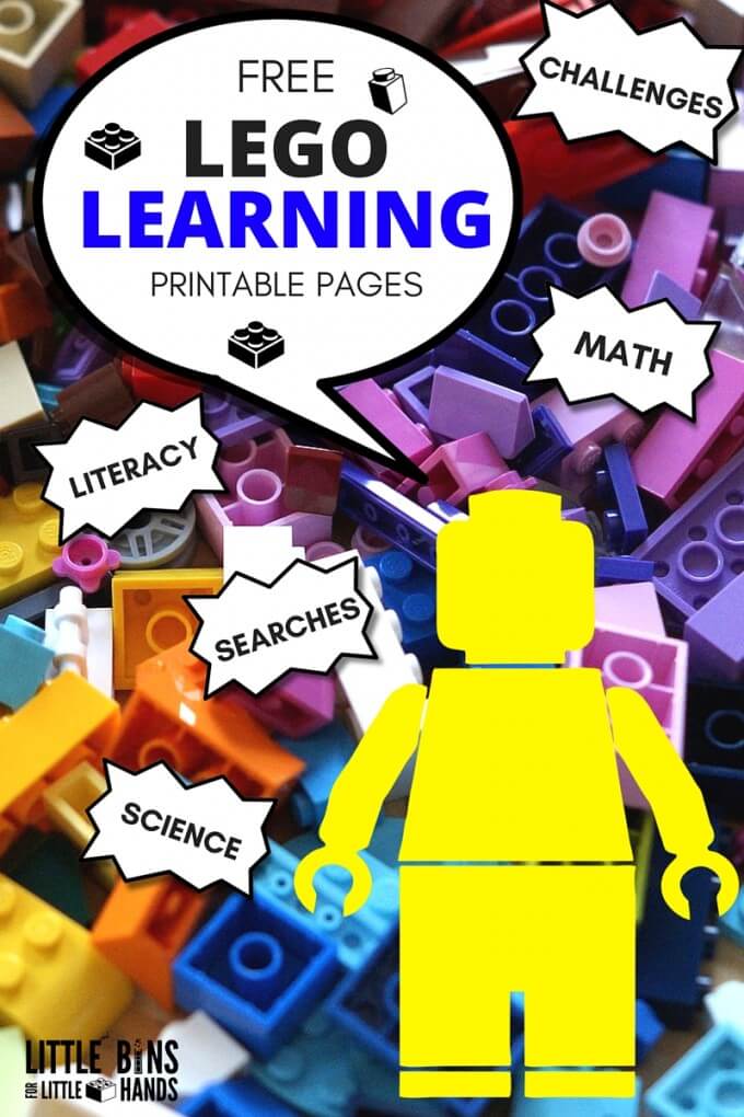 LEGO Learning Pages Free Printables Math Literacy Science Challenges Coloring Sheets-2