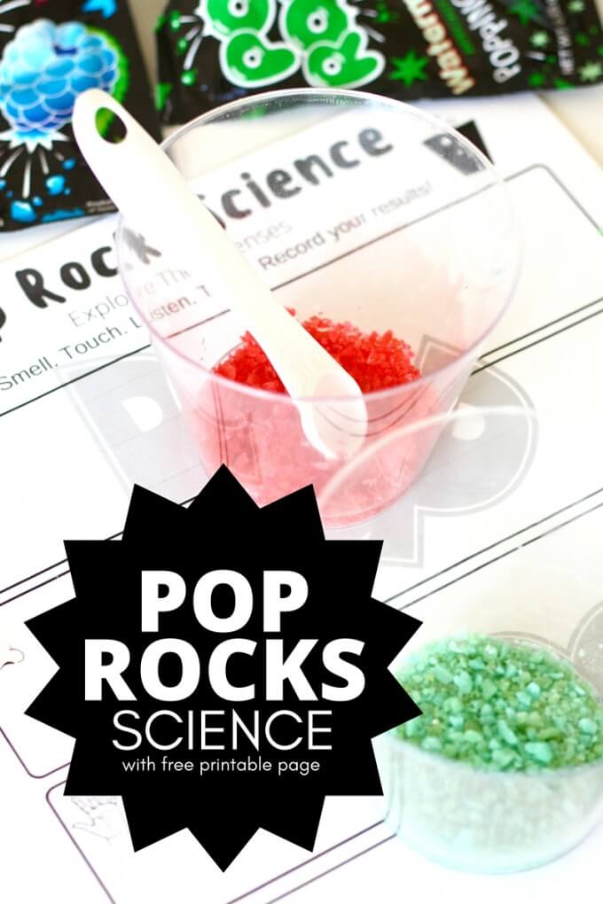 Pop Rocks Science Activity with the 5 senses