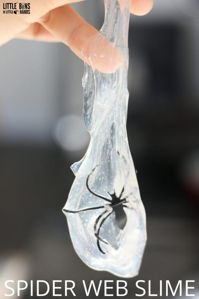Spider Web Slime for Fall Science and Halloween STEM