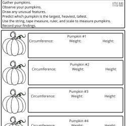 Free Pumpkin Math Worksheet Page 1