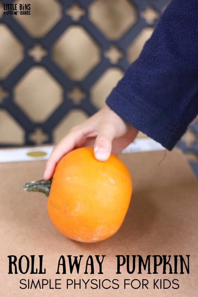 Roll Away Pumpkin Physics Activity for Kids