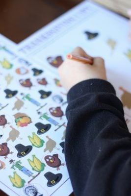 Seek and Find Thanksgiving Printables - Little Bins for Little Hands