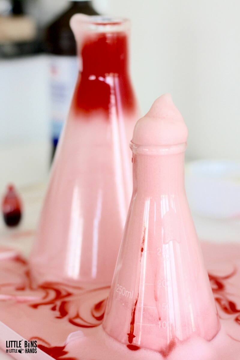 Valentines Day Hydrogen Peroxide Yeast Experiment Elephant Toothpaste