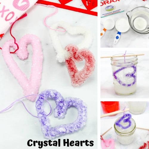 Valentine’s Day Crystal Hearts Experiment
