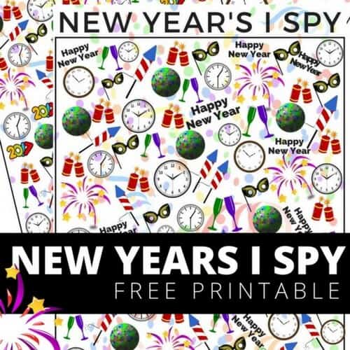 Free I Spy New Years Printable