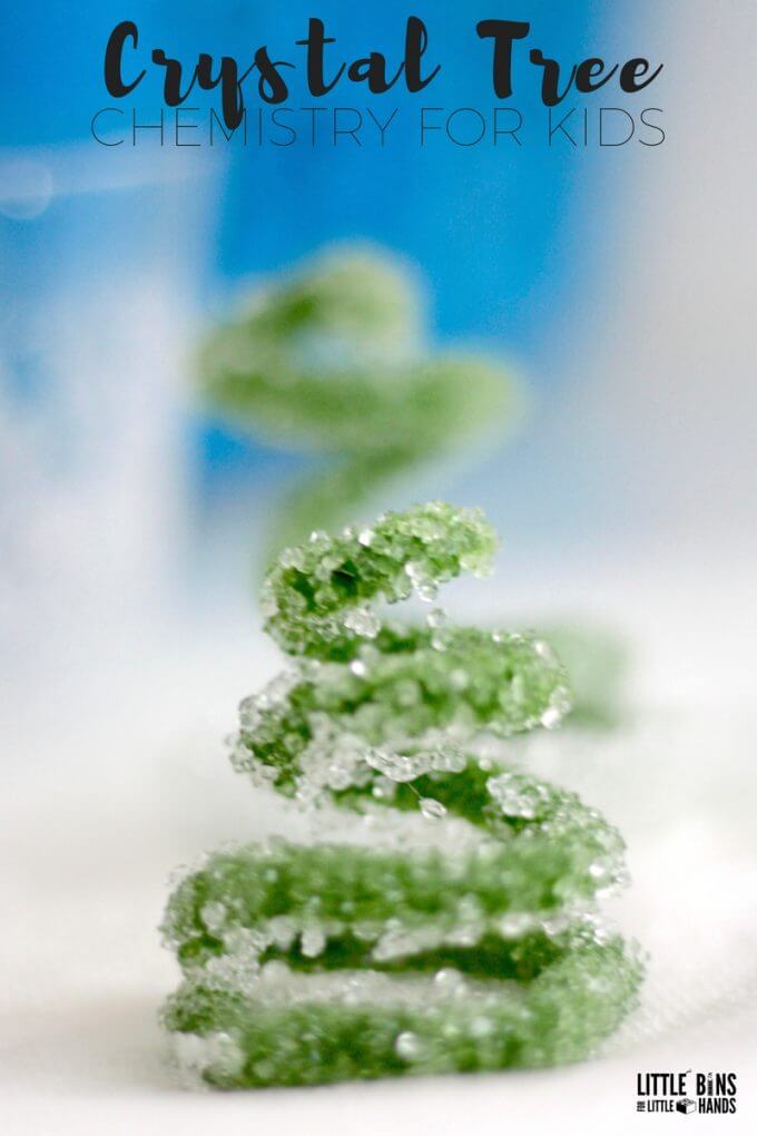 Pipe Cleaner Crystal Trees Winter Chemistry Activity and Crystal Growing Science Experiment for Kids