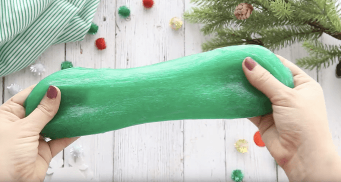 stretchy Christmas slime