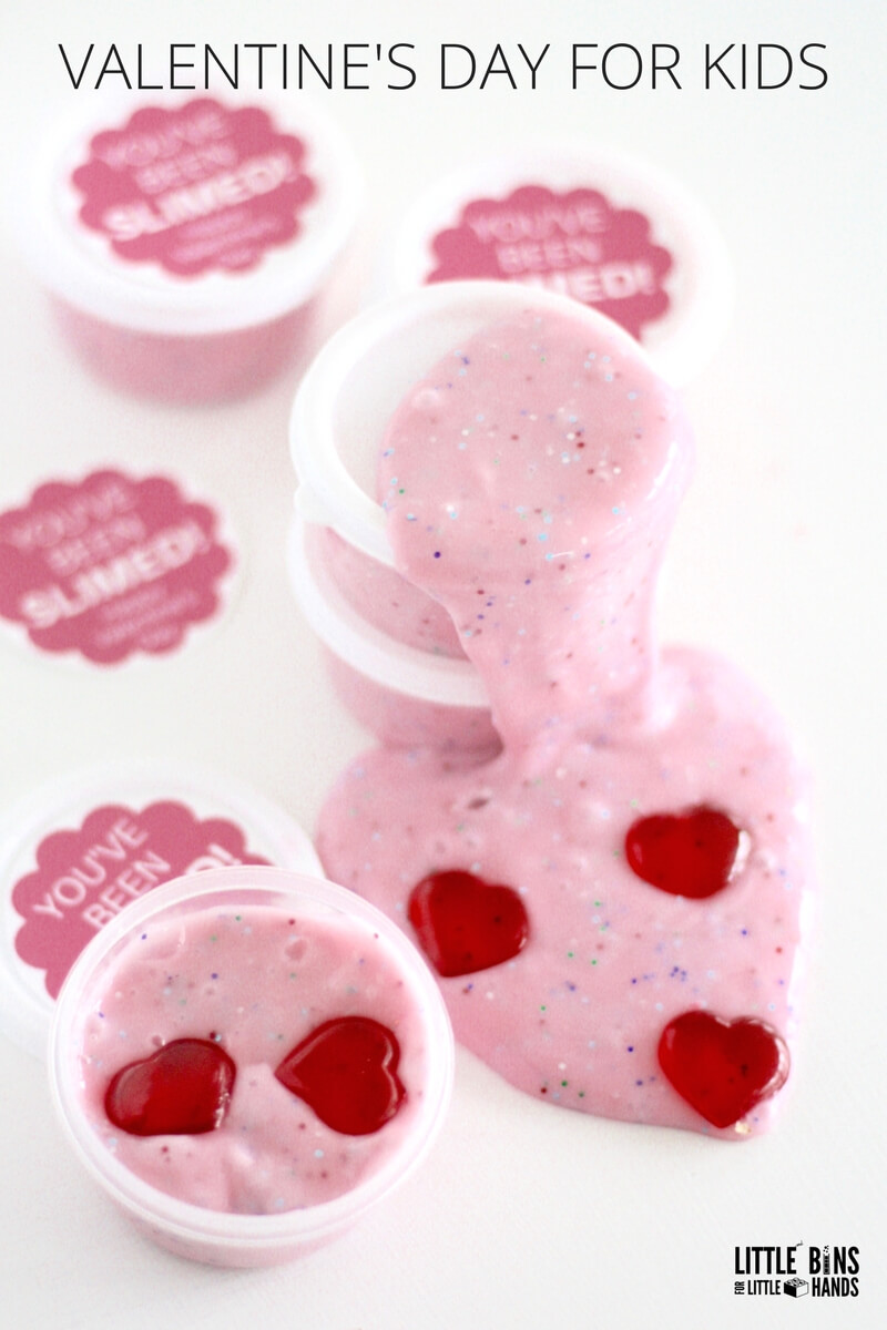 Printable Valentines Day Label For Slime Little Bins for Little Hands