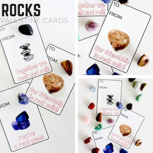 Printable Rock Valentine Cards for Kids