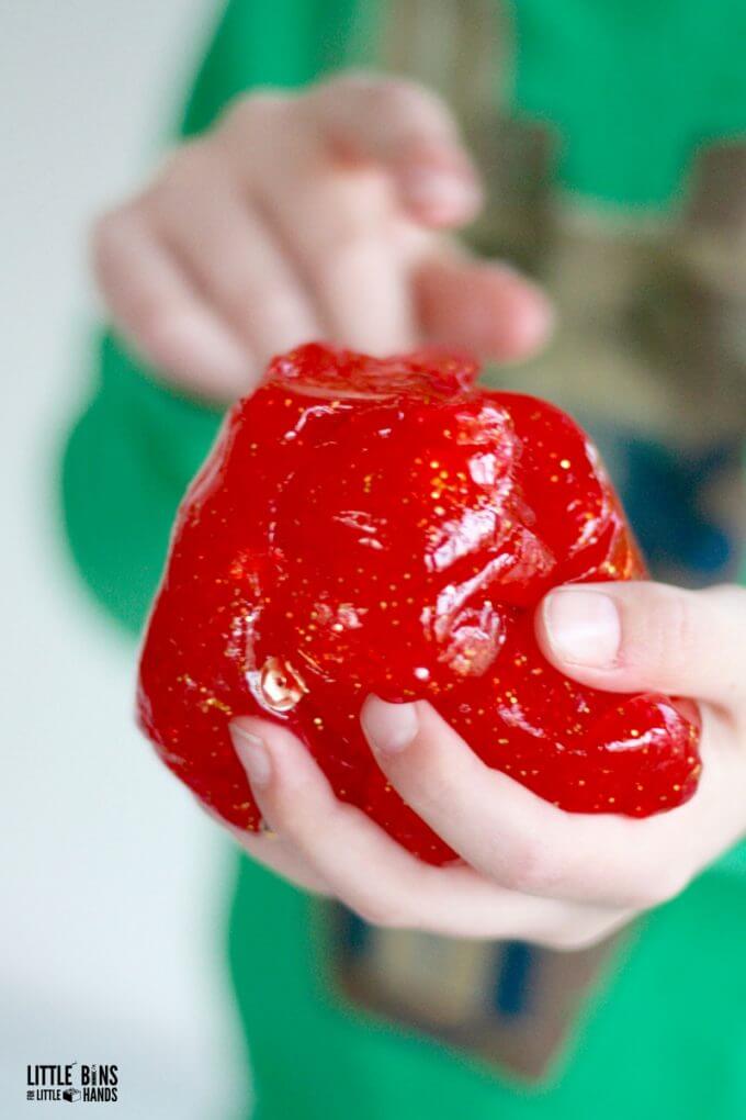 Chinese New Year Activity for Kids. Make slime for easy science and sensory play.
