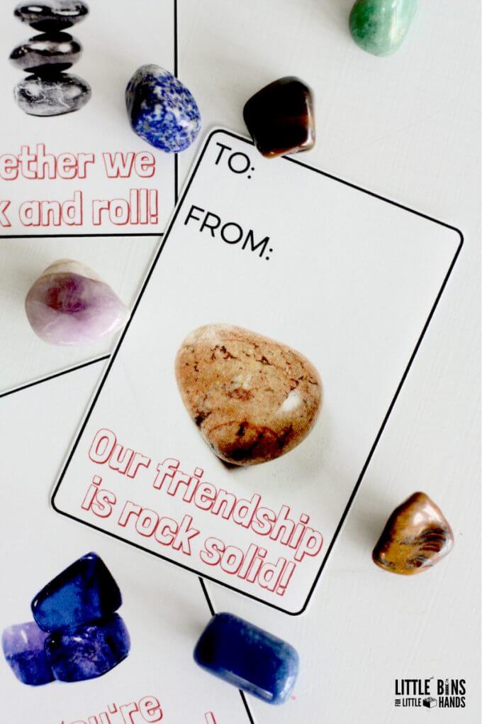 Rock Theme Valentine Cards for Kids Free Printable Cards
