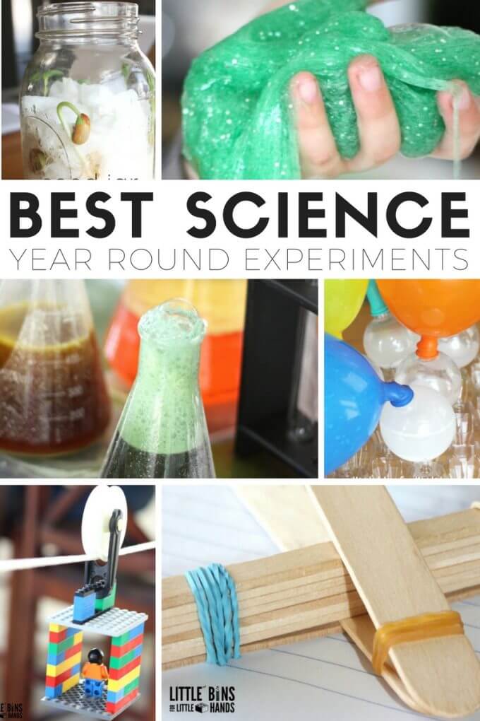Best science experiments for year round learning that kids will love. Cool science activities for preschool, kindergarten, and early elementary age kids.