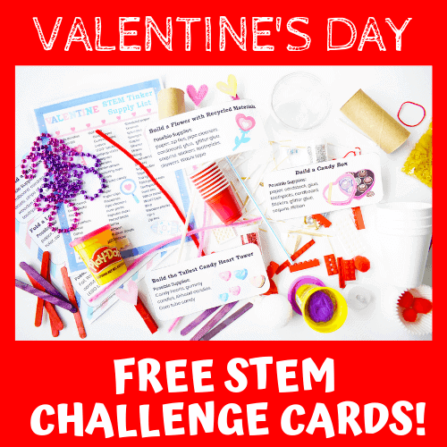 Valentines Day Challenge Cards For STEM