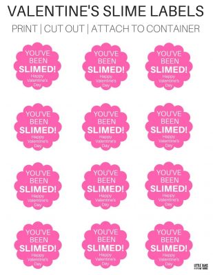 Valentines Day Slime Labels Free Printable 