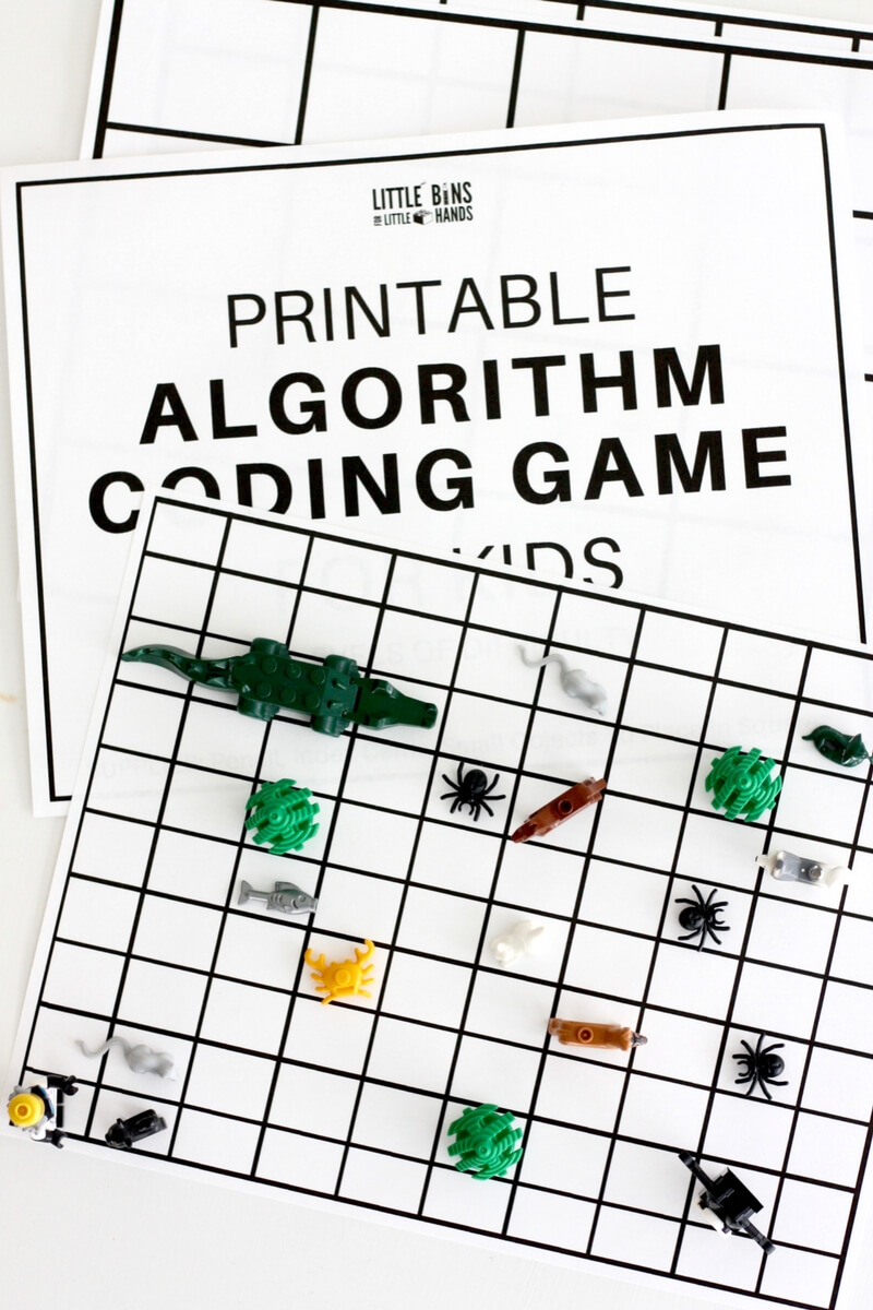 Algorithm Coding Game and Computer Coding for Kids {Free Printable}