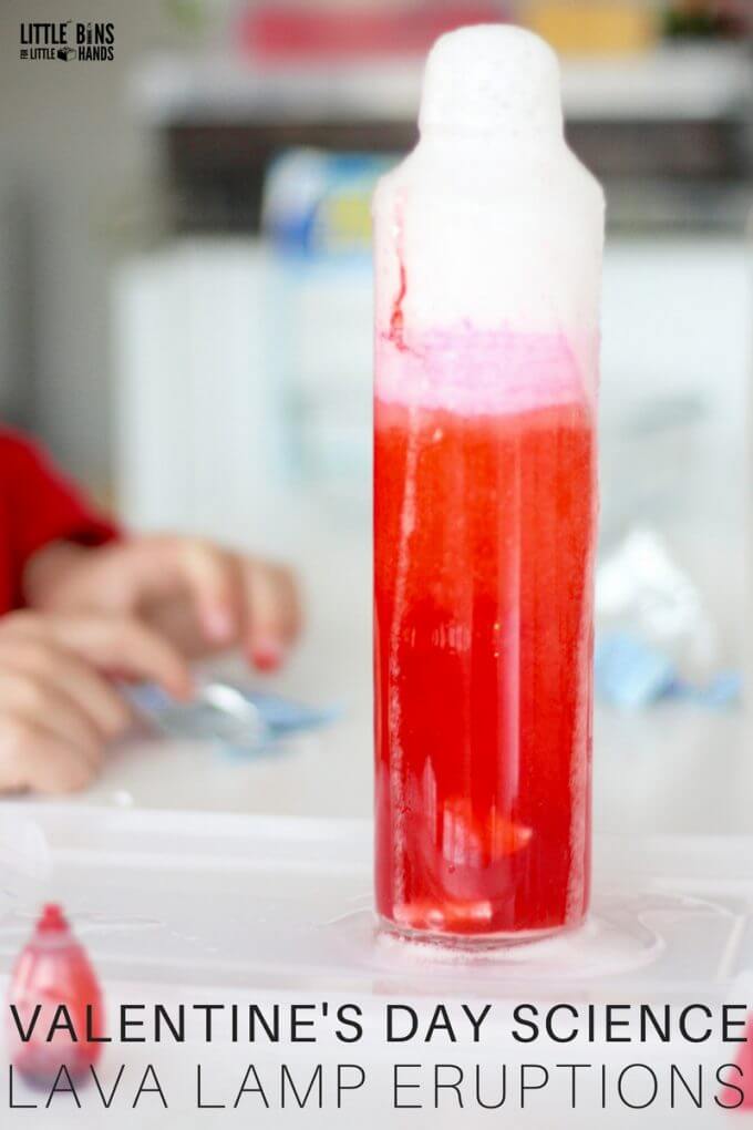 Erupting Valentines Day Science Activity and Lava Lamp