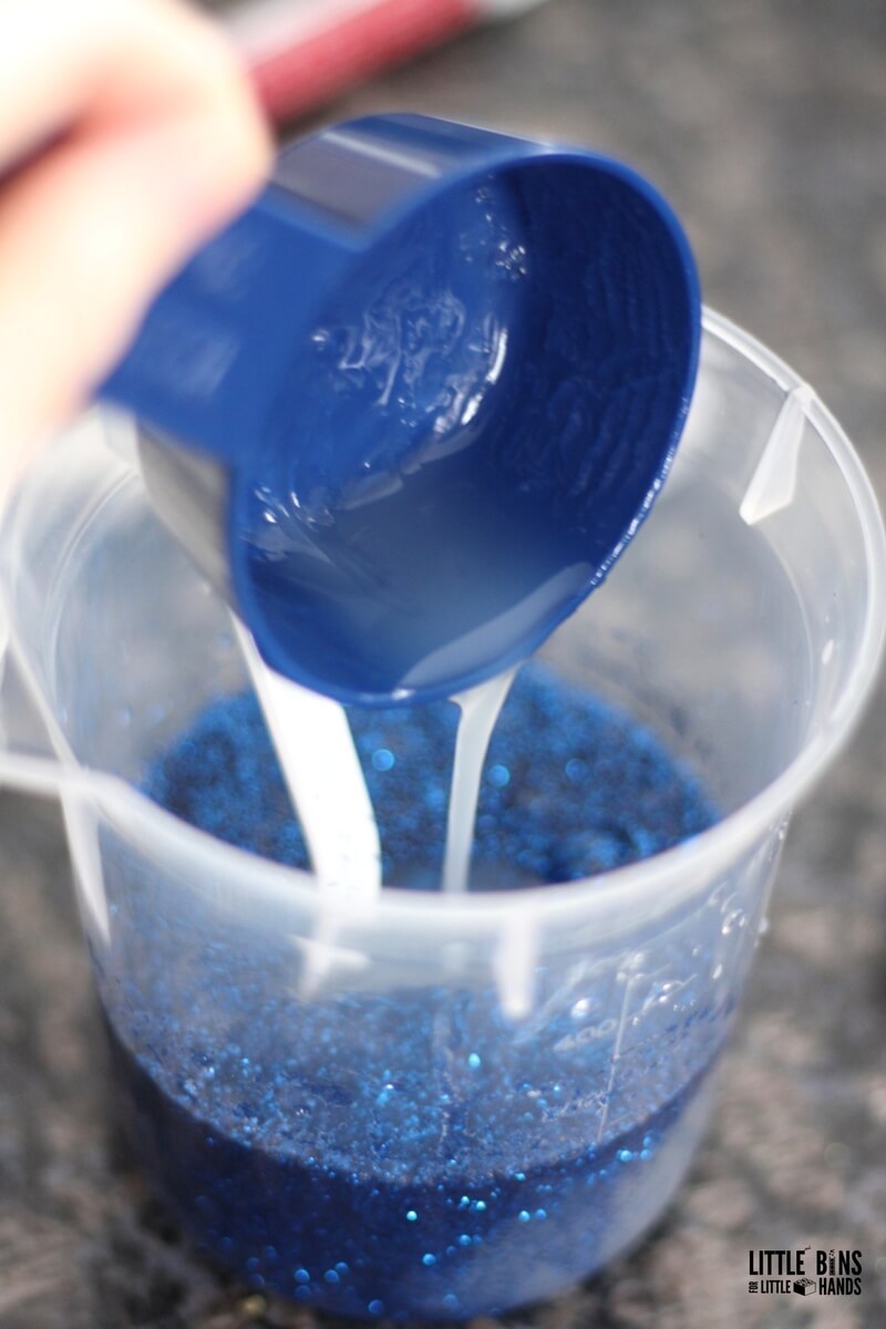 How to Make Clear Glue Glitter Slime for Cool Kids Science Activity
