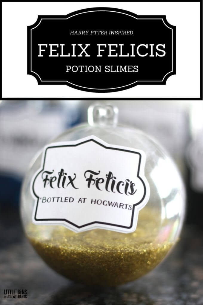 Liquid Luck or Felix Felicis Potion Slime for Harry Potter theme science and parties.