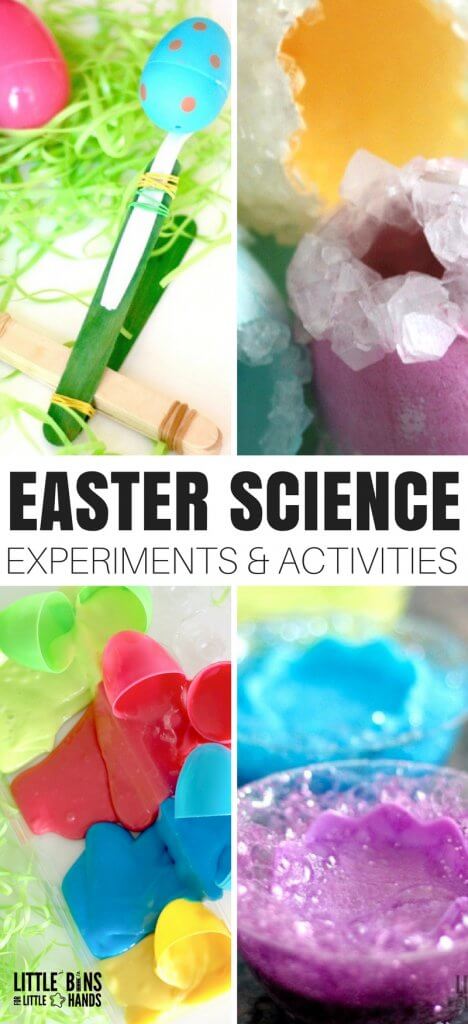 We have the best, most fun, and super easy to set up Easter science activities for your kids this Spring! It's amazing what you can do with both real and plastic eggs. We love doing transforming our everyday science and STEM with cool holiday themes! Our Easter science experiments are perfect for young kids to enjoy all season long.