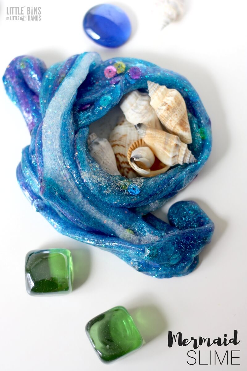 How to Make Mermaid Slime Recipe for Under the Sea Ocean Theme