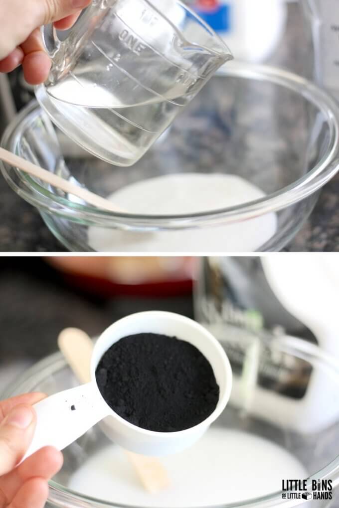 Black iron oxide powder for making magnetic slime