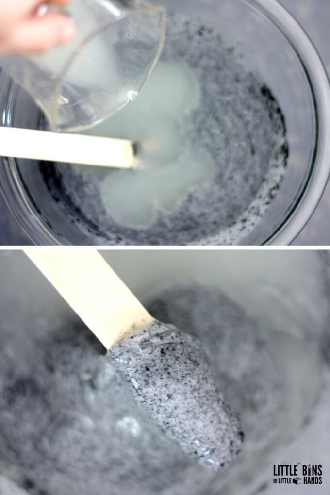 Homemade magnetic slime using liquid starch and iron oxide powder