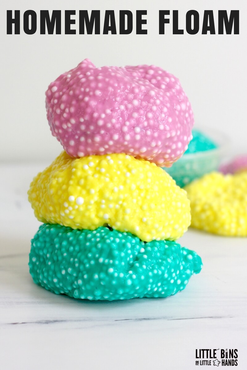 DIY Floam Slime Story - Little Bins for Little Hands
