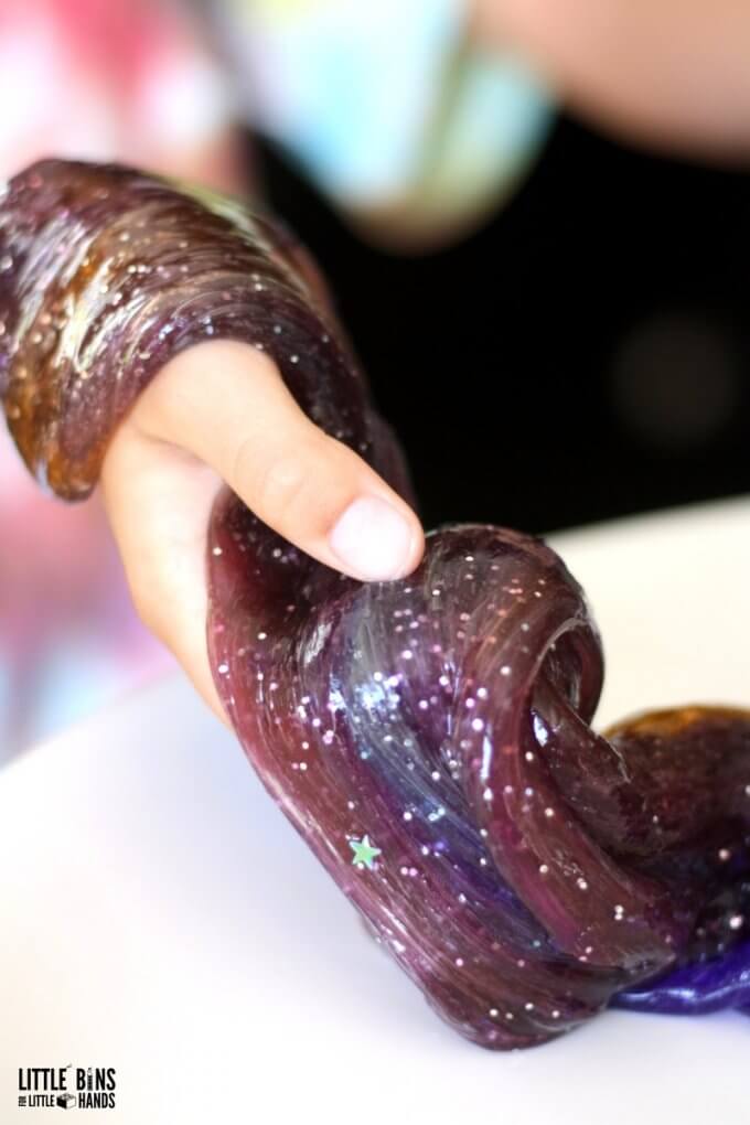 galaxy slime recipe to make with kids