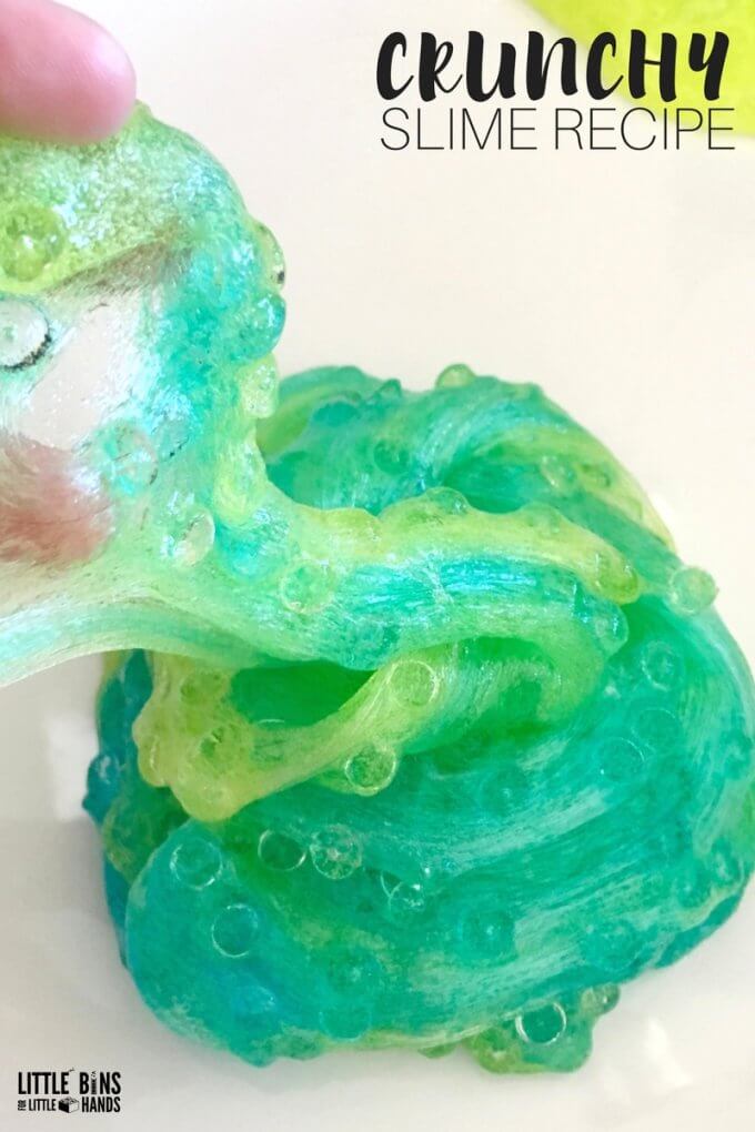 How to make crunchy slime recipe with kids
